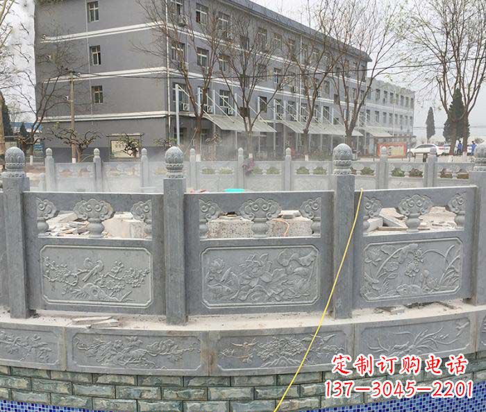成都公园景观大理石栏板雕塑