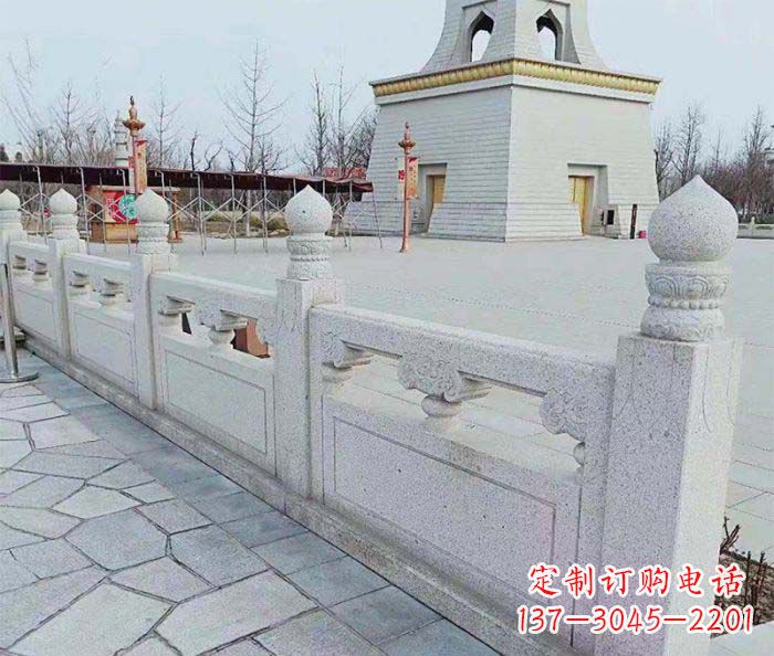 成都公园景观大理石栏板石雕 (2)
