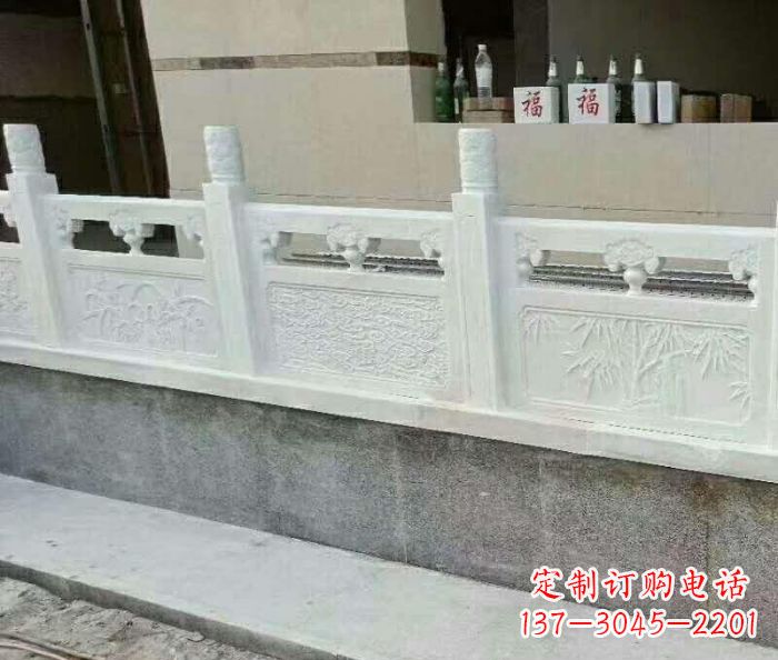 成都公园景观大理石栏板石雕 (6)