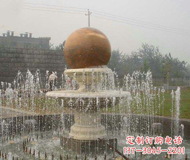 成都艺术品级风水球喷泉石雕