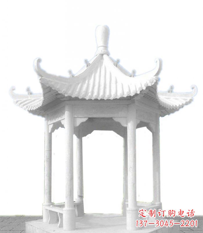 成都汉白玉石凉亭雕塑