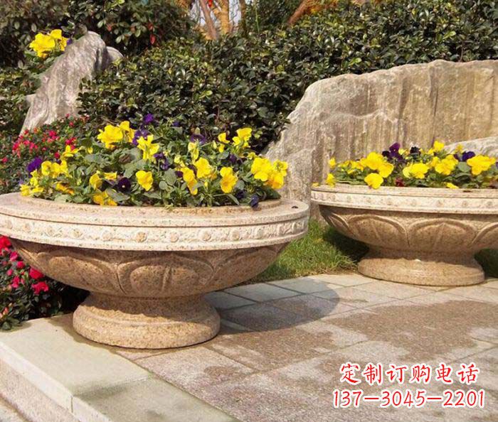 成都砂岩花盆雕塑