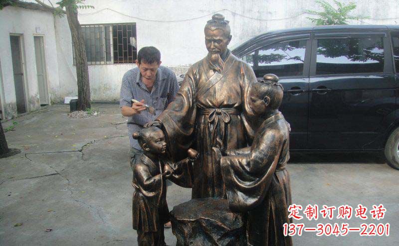 成都精美铜雕—中领雕塑孔融让梨景观雕塑定制