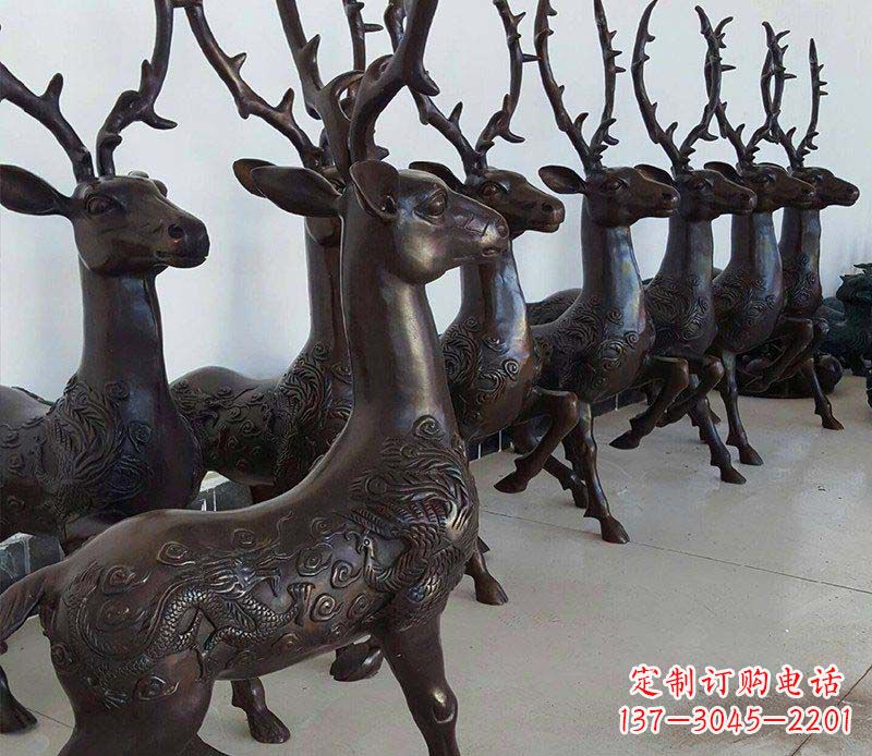 成都产品名称精美梅花鹿铜雕