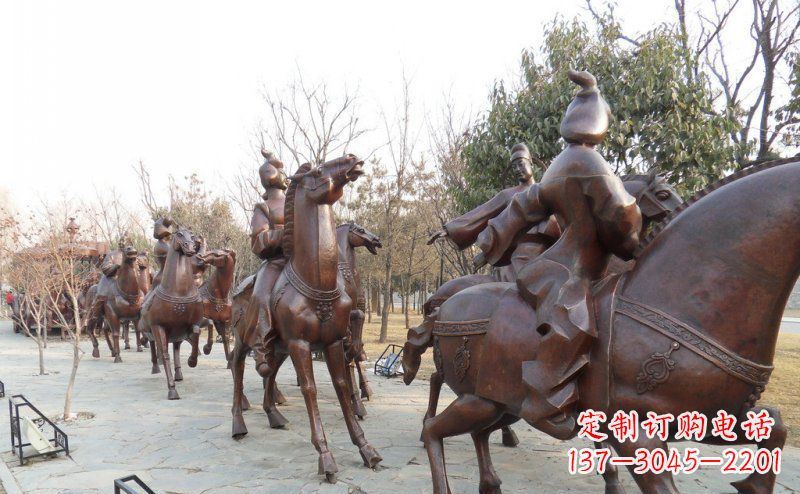 成都蓬勃向上的骑马雕塑