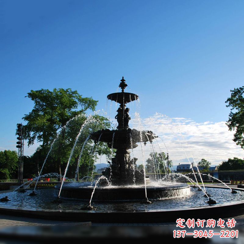 成都公园石雕喷泉水景雕塑