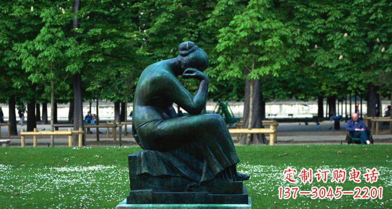 成都经典精美女人铜雕