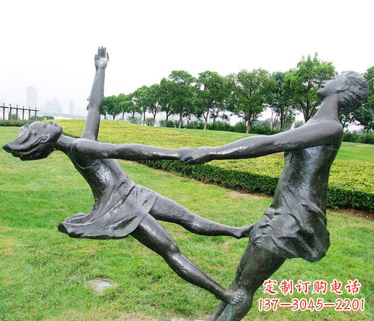 成都中领雕塑定制风姿绰约的女孩铜雕