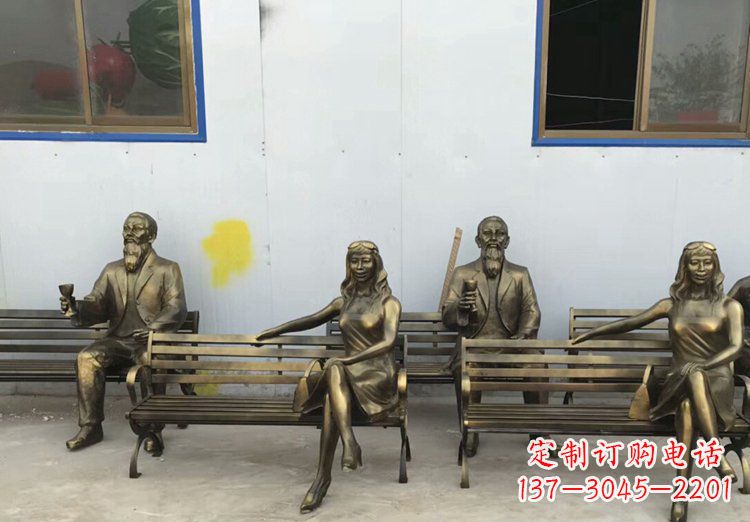 成都唯美女性铜雕美女长椅