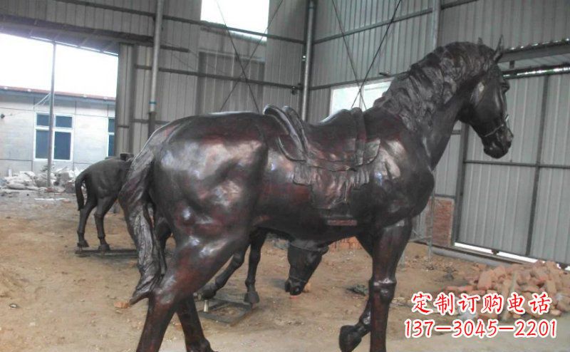 成都公园铜马动物铜雕