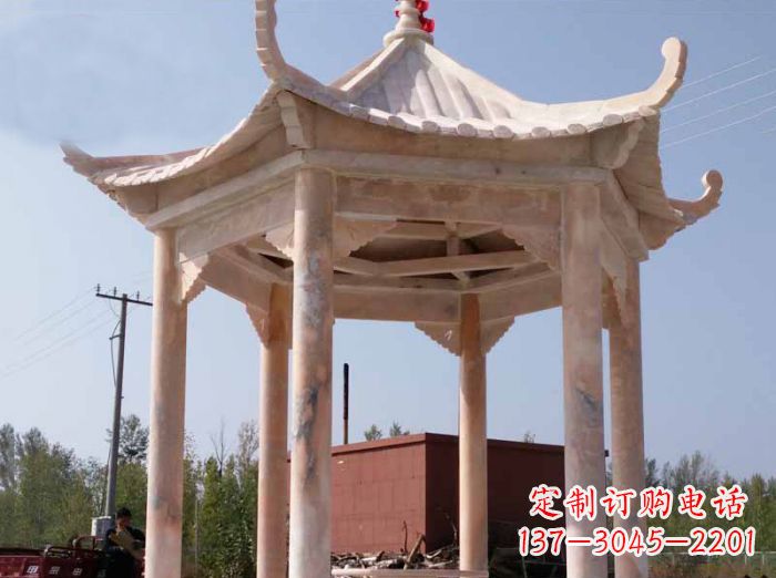 成都红六角凉亭雕塑