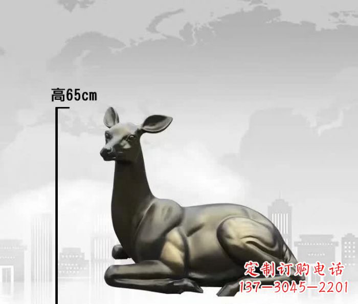 成都中领雕塑精美铜雕鹿