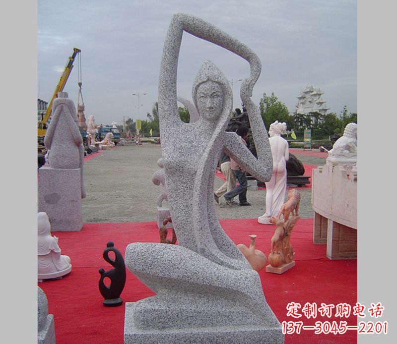 成都中领雕塑定制精美瑜伽美女雕塑
