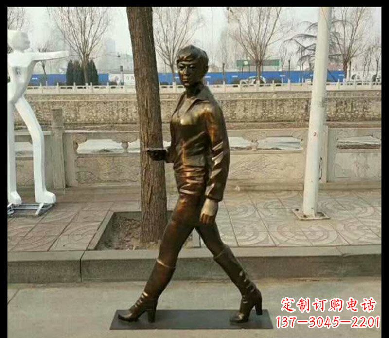 成都中领雕塑为您打造优雅铜女孩雕像
