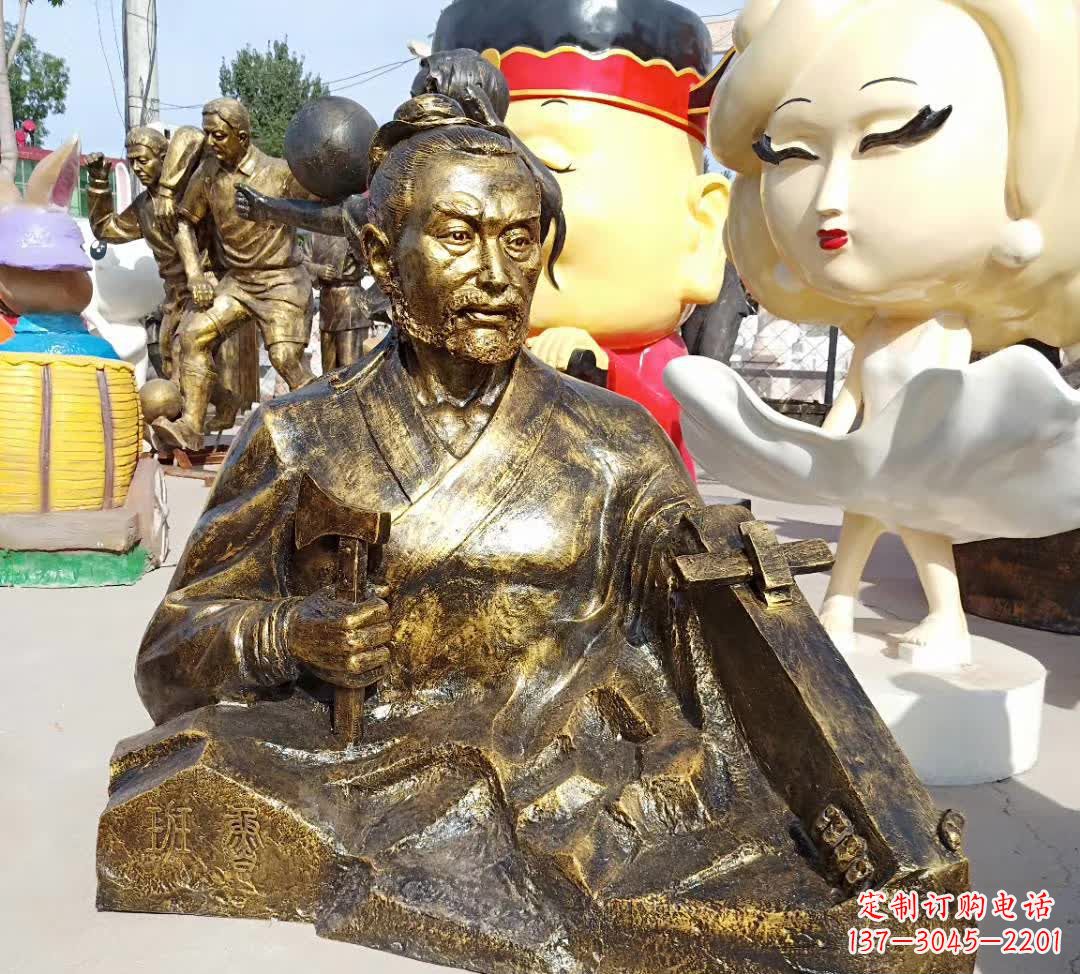 成都古代鲁班铜雕