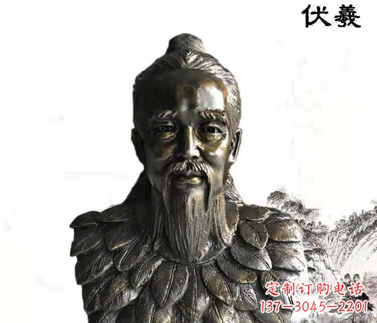 成都经典古神伏羲雕像,文化艺术绽放光芒