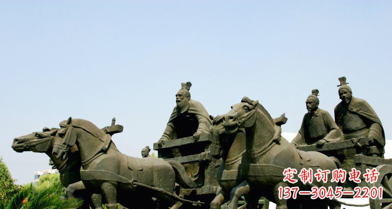 成都中领雕塑--尊贵马车雕塑