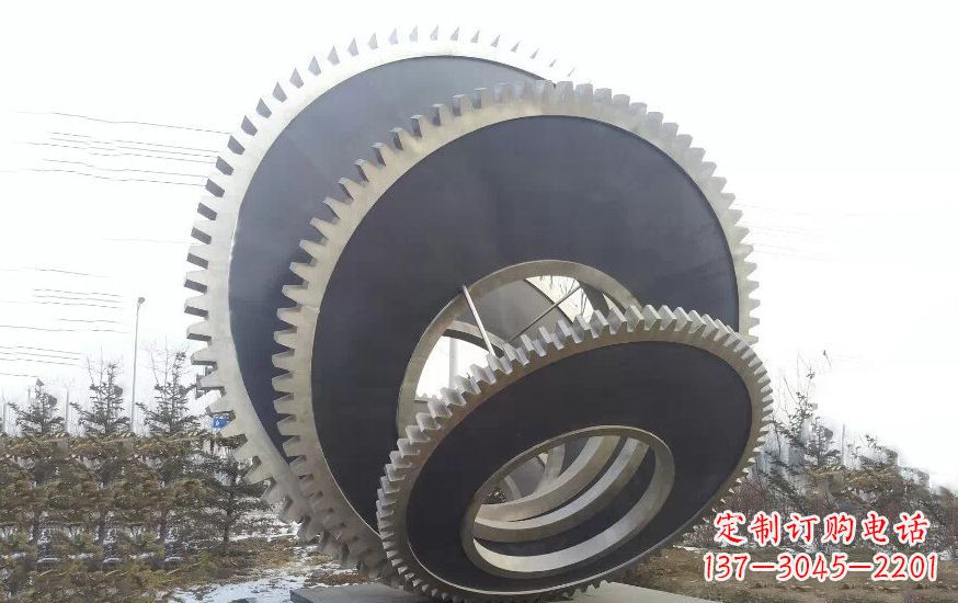 成都广场不锈钢齿轮雕塑22
