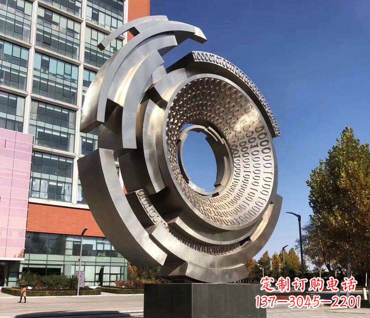 成都广场不锈钢齿轮雕塑1