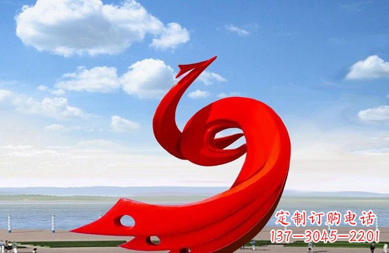 成都广场不锈钢抽象凤凰222