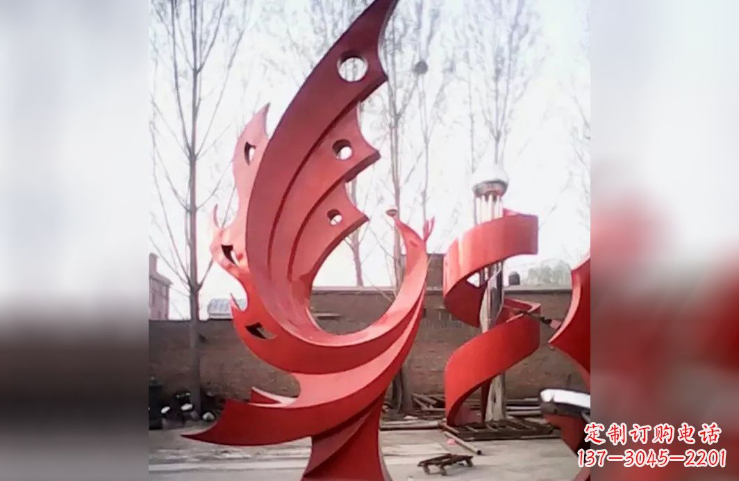 成都广场不锈钢抽象凤凰雕塑