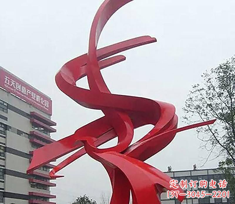 成都广场不锈钢抽象飘带雕塑