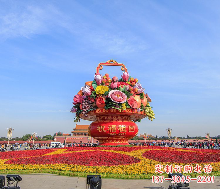 成都大型不锈钢花篮雕塑，艺术缔造美好景观