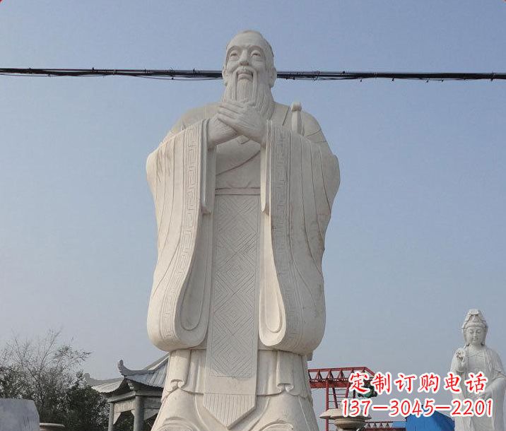 成都雕刻传统文化——中领雕塑的大型石雕孔子