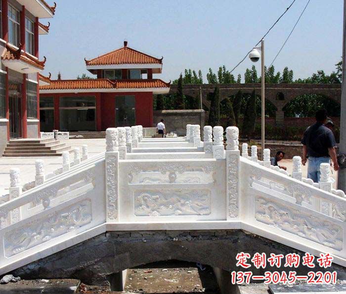 成都广场景观汉白玉石雕栏板