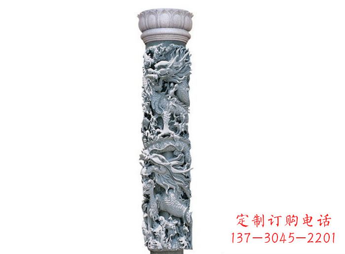 成都中国风龙柱石雕:传承传统文化