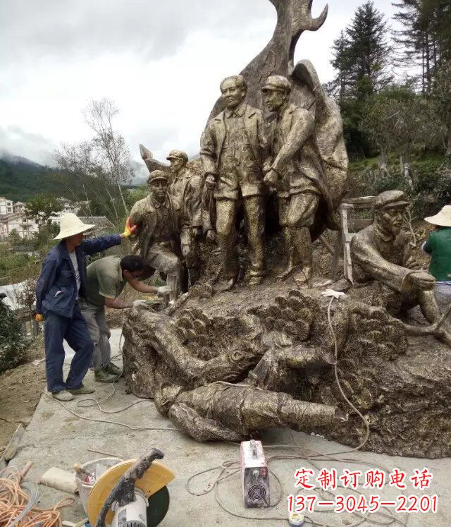 成都广场伟人纪念铜雕