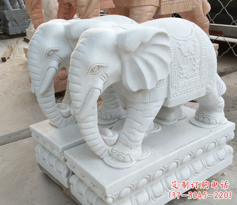 成都精美大象招财雕塑独特鼻卷魅力无限