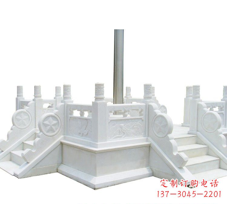 成都精美的汉白玉升旗台雕塑