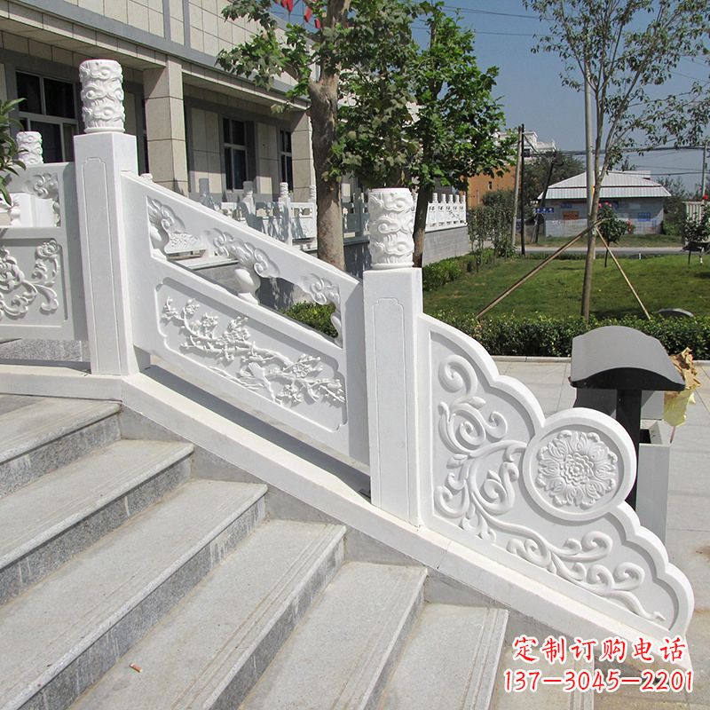 成都精美定制,汉白玉大理石栏板雕塑