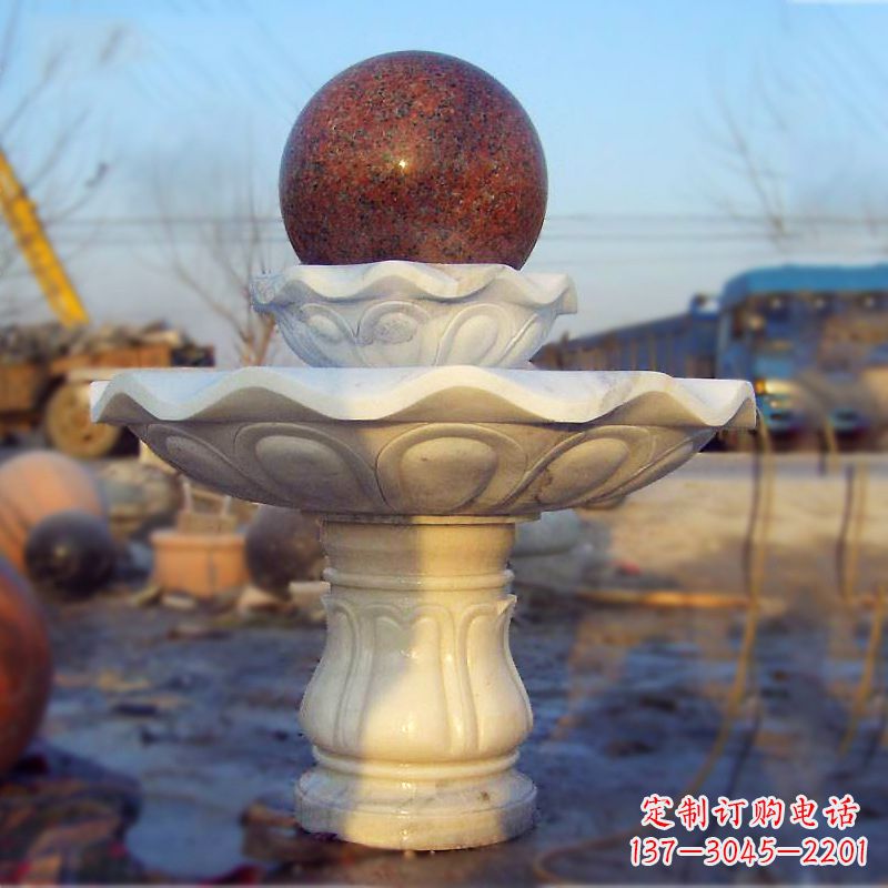 成都全新技艺!汉白玉石风水球雕塑,蕴藏吉祥能量