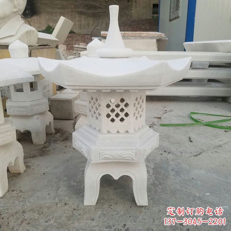 成都汉白玉中式石雕灯笼