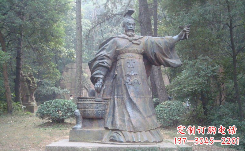 成都汉武帝古代名人铜雕
