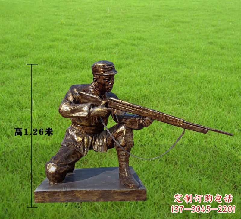 成都纪念红军铜像,精美文物雕塑