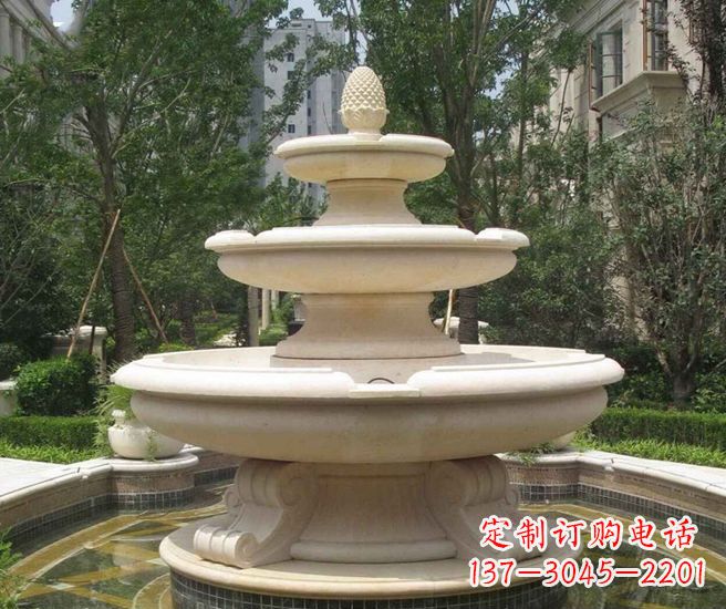 成都户外多层喷泉石雕 (3)