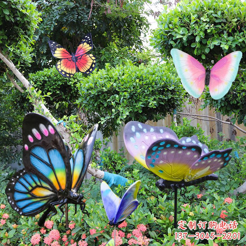 成都花园玻璃钢仿真蝴蝶雕塑