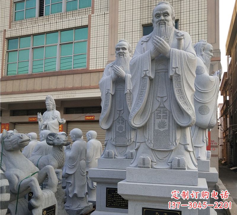 成都华农孔子像校园雕塑