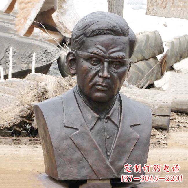 成都华罗庚铸铜头像雕塑