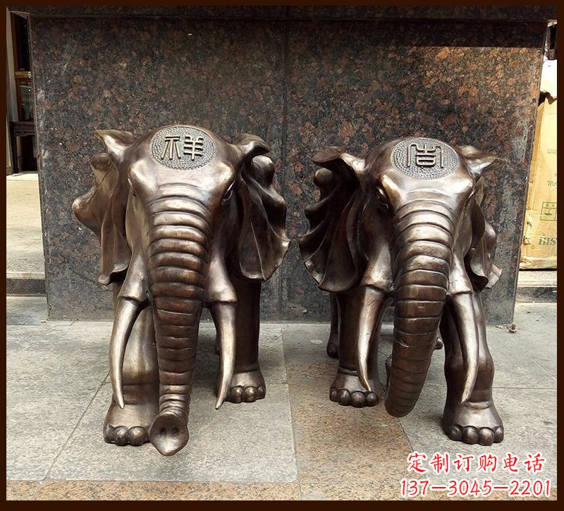 成都传承文化铸就完美雕塑——吉祥大象铜雕