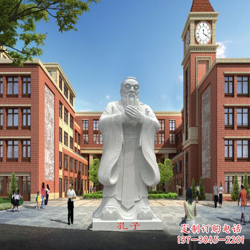 成都高雅&别致的胶州东湖孔子雕像,精美之作