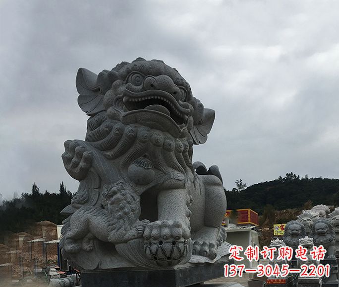 成都南方狮子石雕,让街边景观更加美观