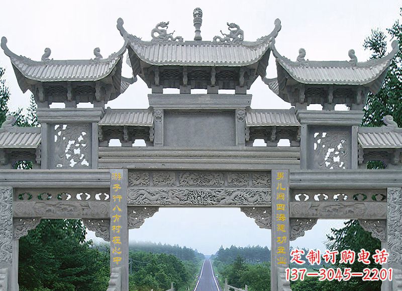 成都金昌石雕牌坊雕刻