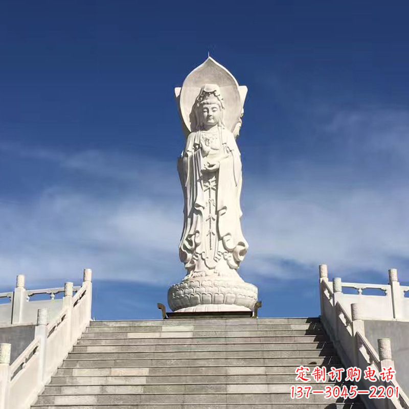 成都专业定制三面观音石雕景观雕塑