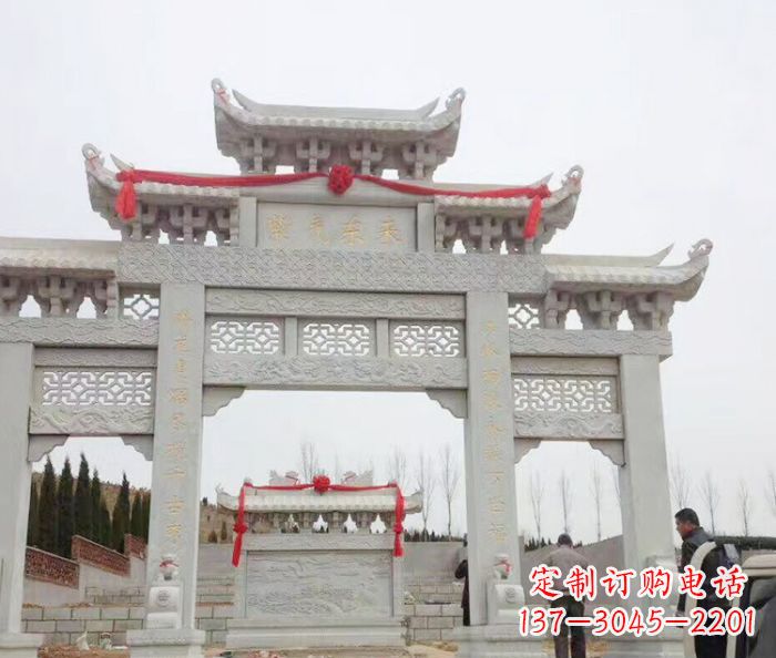 成都中领雕塑专业定制牌坊石雕