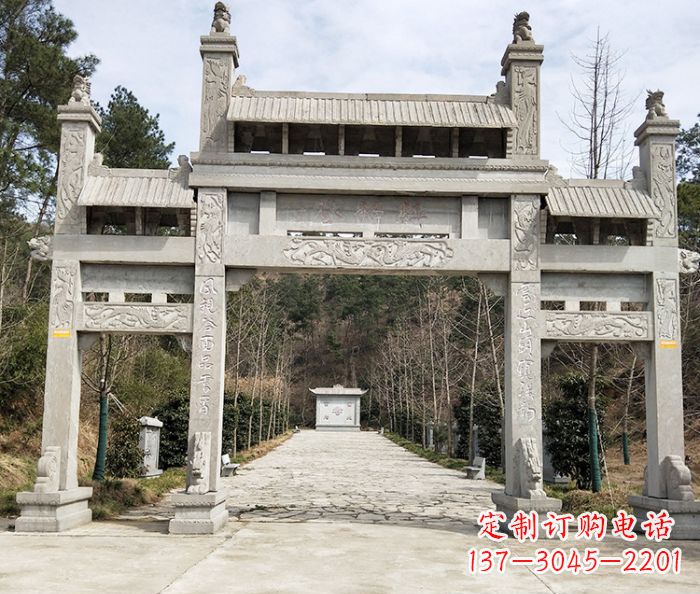 成都中领雕塑定制牌坊石雕