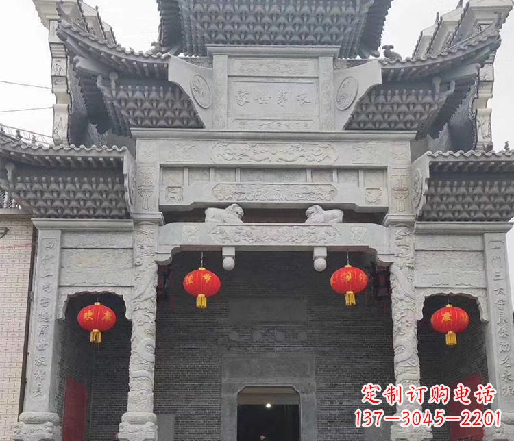 成都中领雕塑:专业定制牌坊石雕
